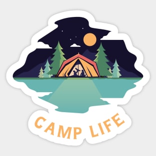 Camping in Wonderlust and Hiking trail Gift for Camper Sticker